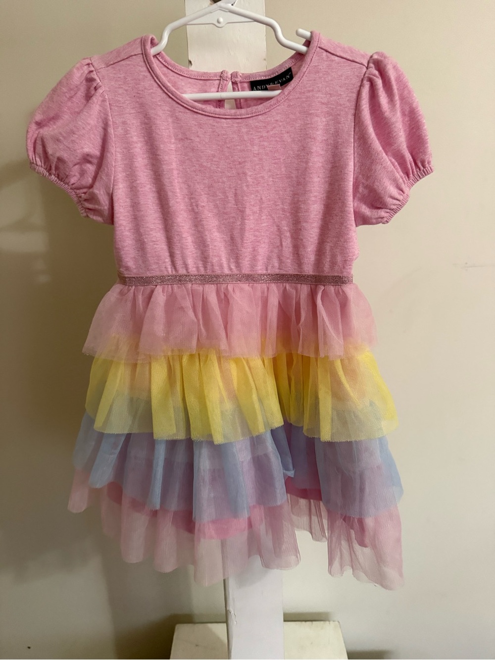 Andy & Evan Rainbow Tiered Ruffle Tutu Dress